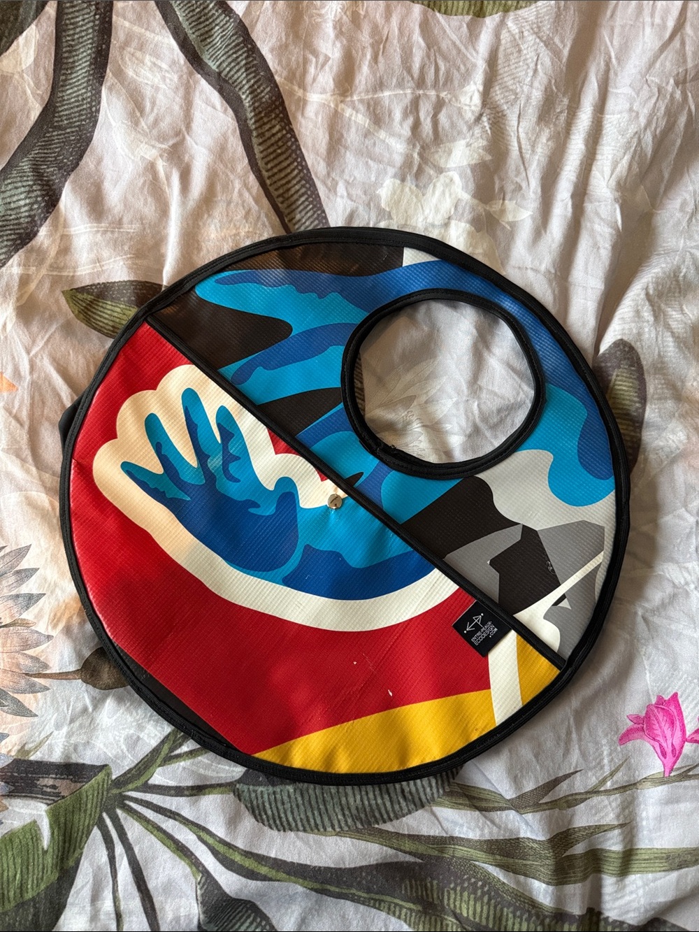 Cute bag made from recycled banner